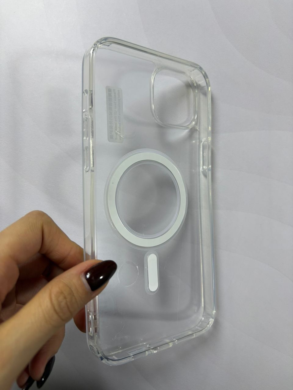 Case transparente con MagSafe iPhone 14 Plus / 15 Plus - TuCase.sc
