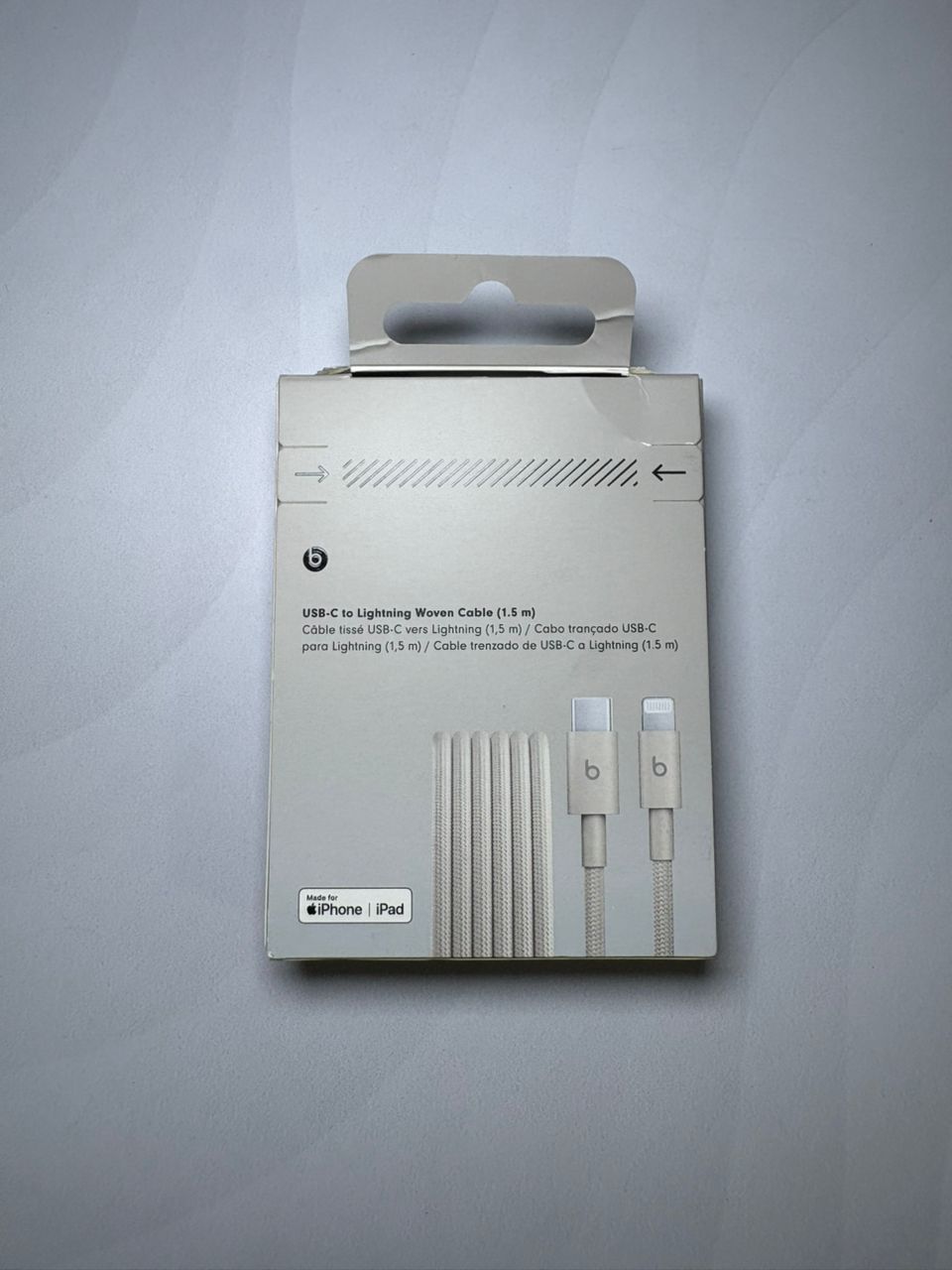 Cable Lightning Marca Beats (beige) - Tucase.sc Store