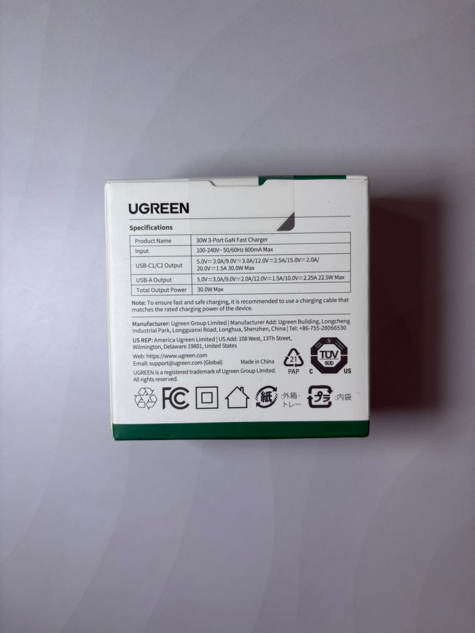 Cubo 30w Marca Ugreen - TuCase.sc