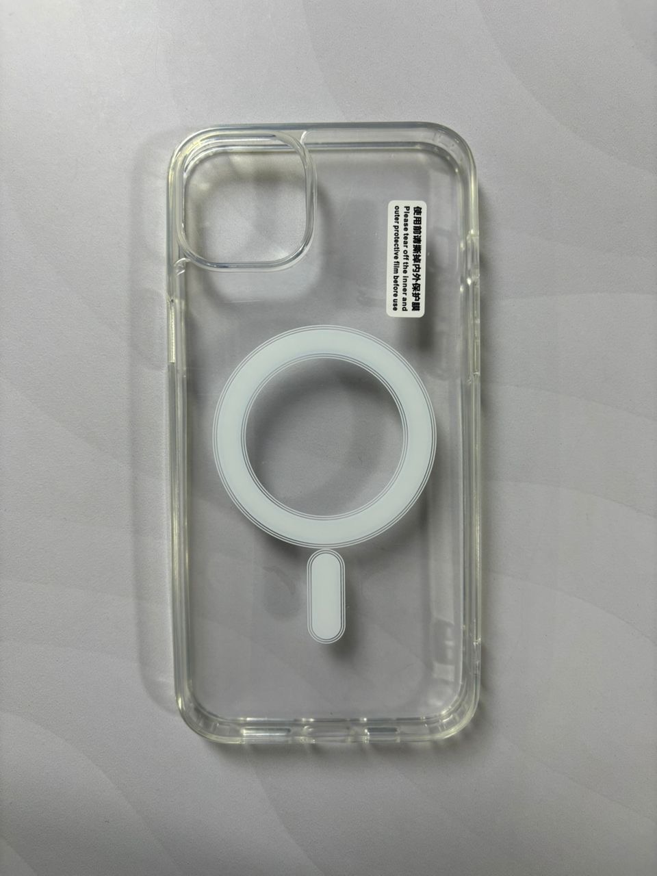 Case transparente con MagSafe iPhone 14 Plus / 15 Plus - TuCase.sc