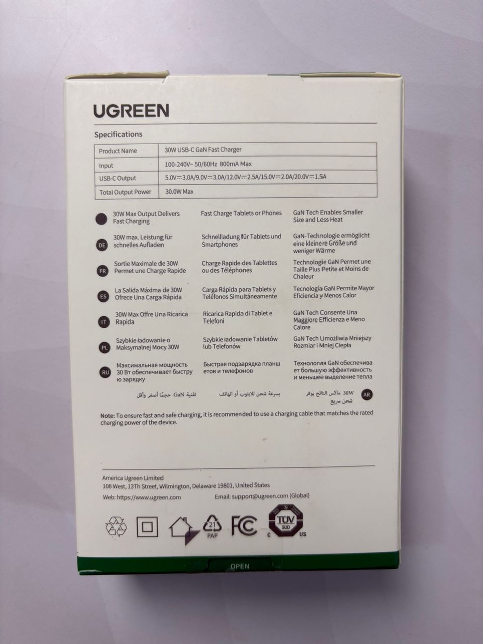 Cubo 30w marca ugreen - TuCase.sc